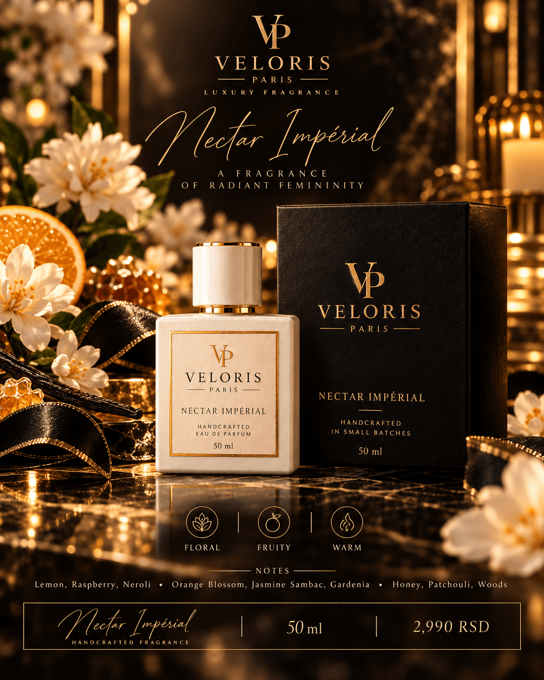 Veloris Paris Nectar Impérial – ručno izrađen parfem 50 ml - Slika 2