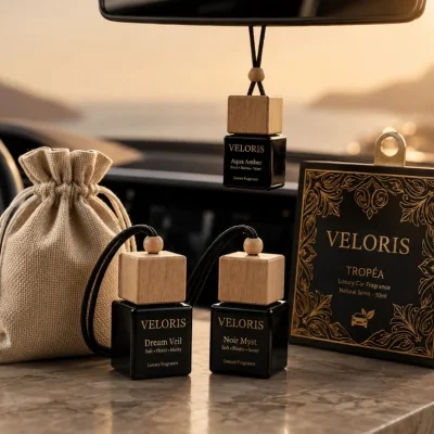 Otkrijte Veloris mirise za auto sa svežim, cvetnim, drvenastim i tropskim notama. Dugotrajni auto parfemi, kontrolisan intenzitet i dostava širom Srbije.